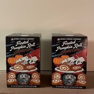 Bones Coffee Frosted Pumpkin Roll Flavored Coffee - 2 boxes